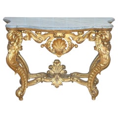Consola italiana de madera dorada - Circa 1760