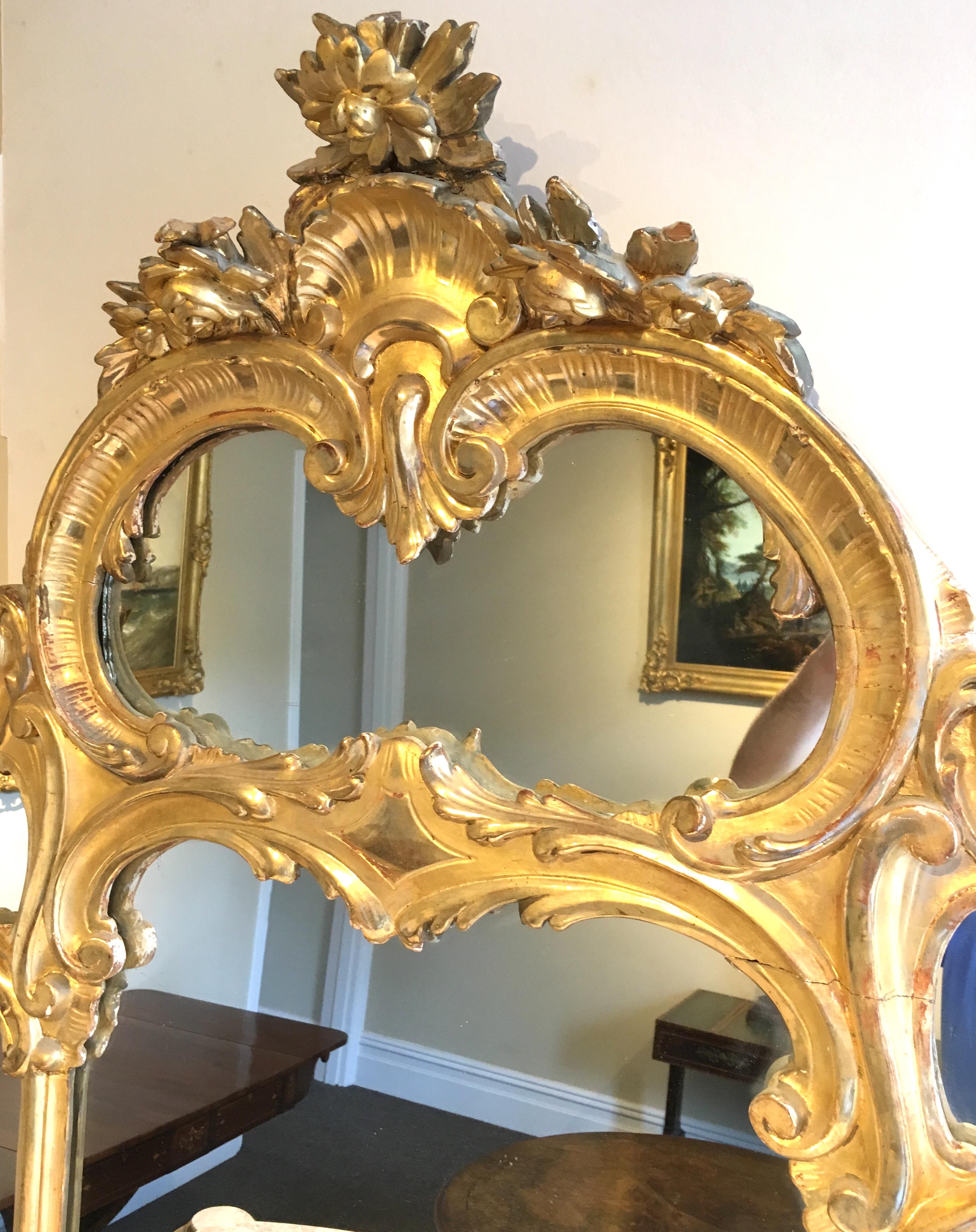 italian console table and mirror