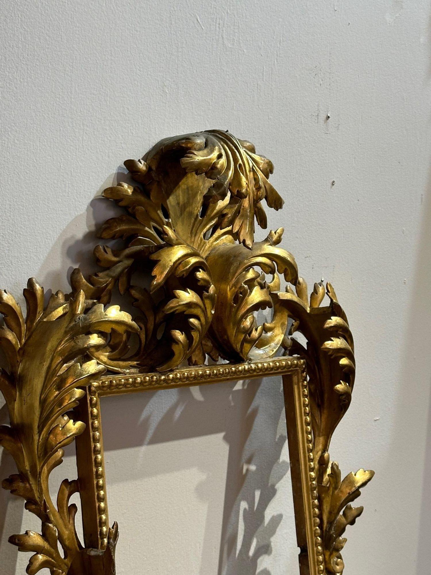 XIXe siècle Cadre florentin en bois doré italien en vente