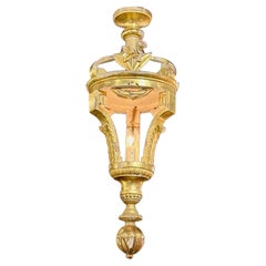 Farol italiano de madera dorada