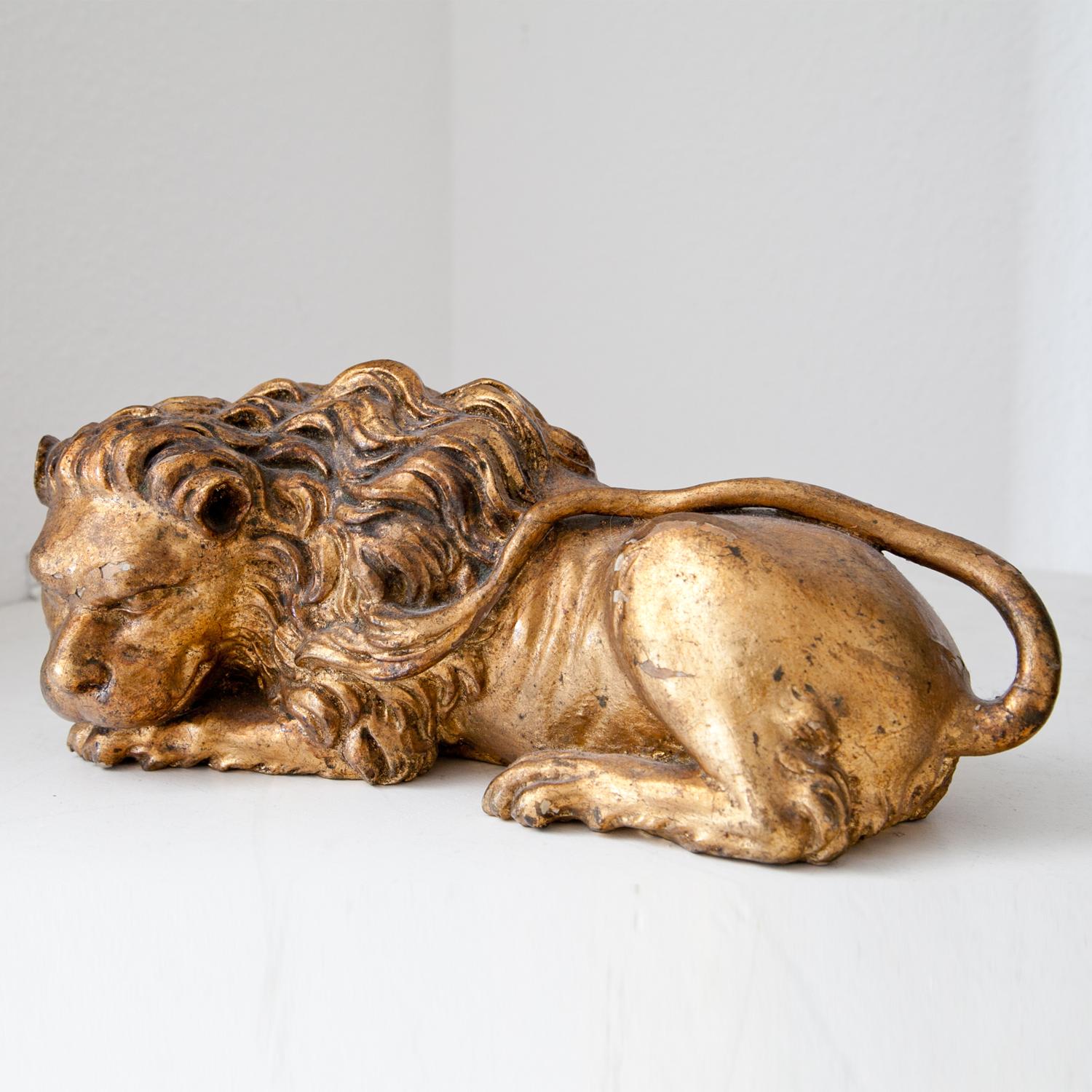 Italian Giltwood Lion, 19th Century 6