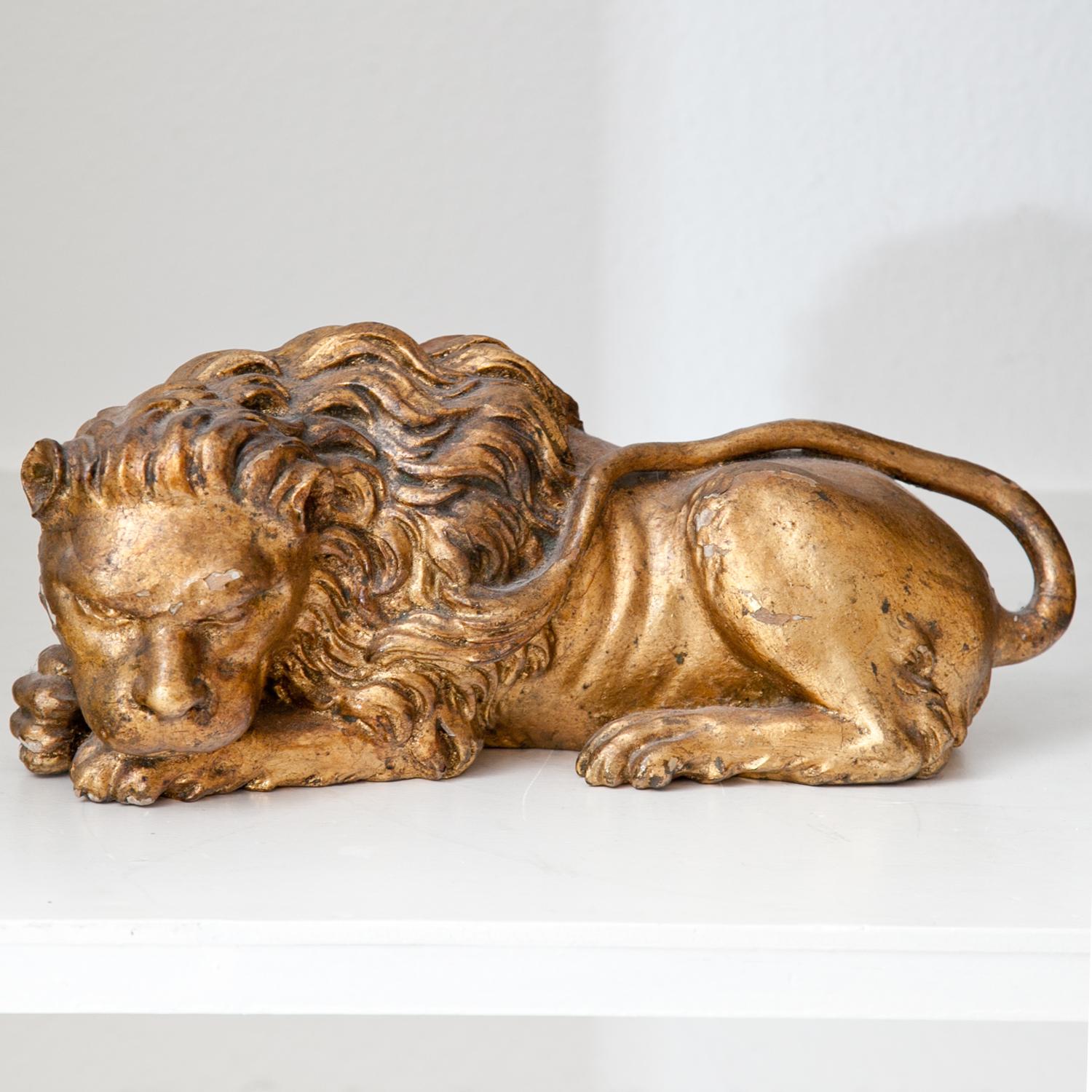 Italian Giltwood Lion, 19th Century 7
