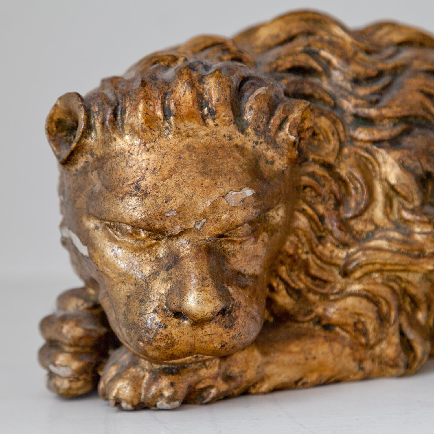 Italian Giltwood Lion, 19th Century 2