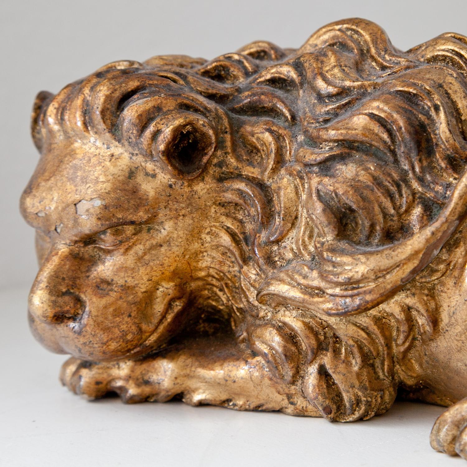 Italian Giltwood Lion, 19th Century 5