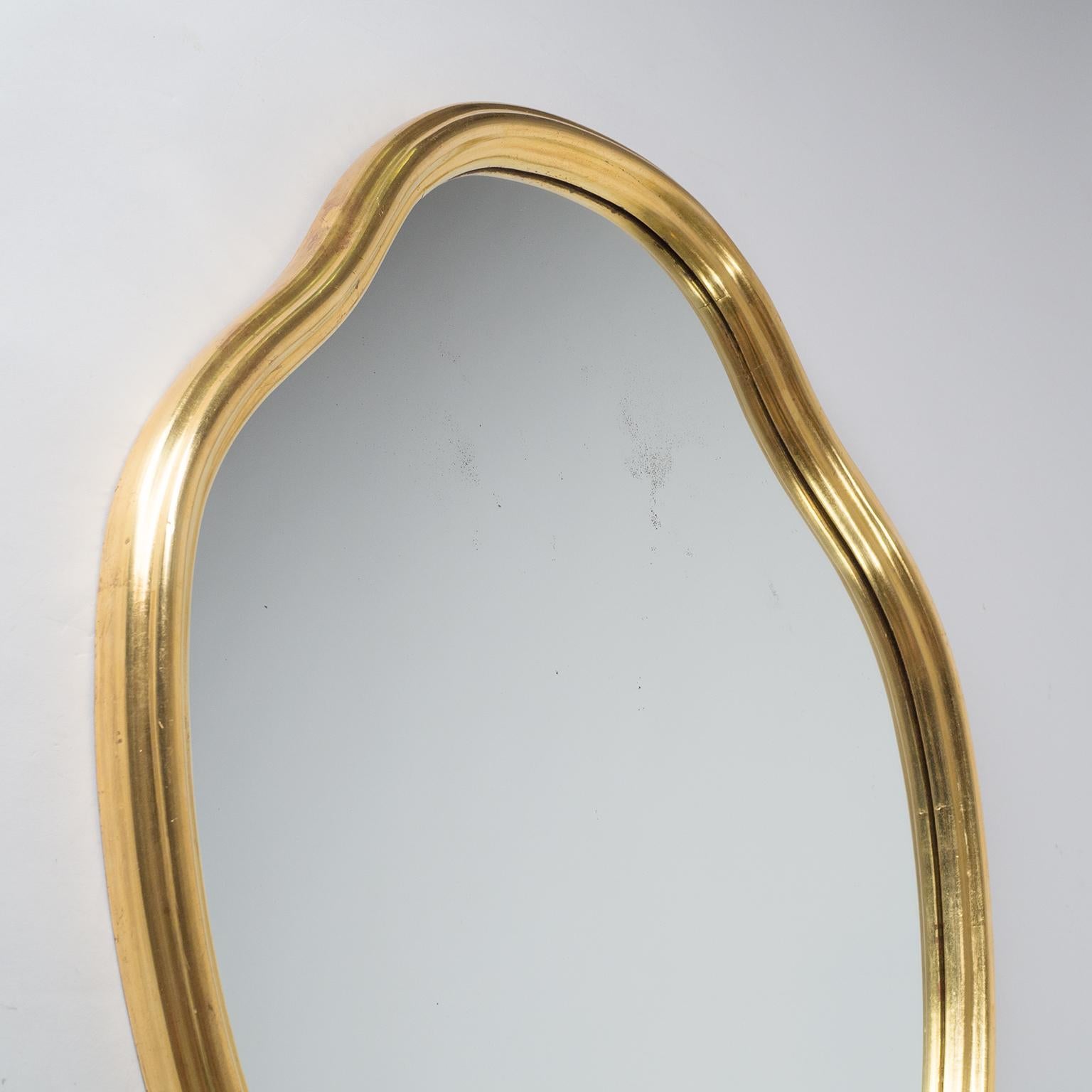 Mid-Century Modern Italian Giltwood Mirror, 1940s