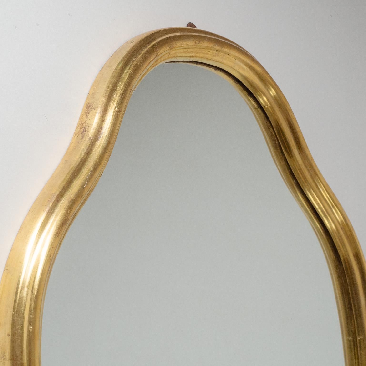 Mid-Century Modern Italian Giltwood Mirror, 1940s