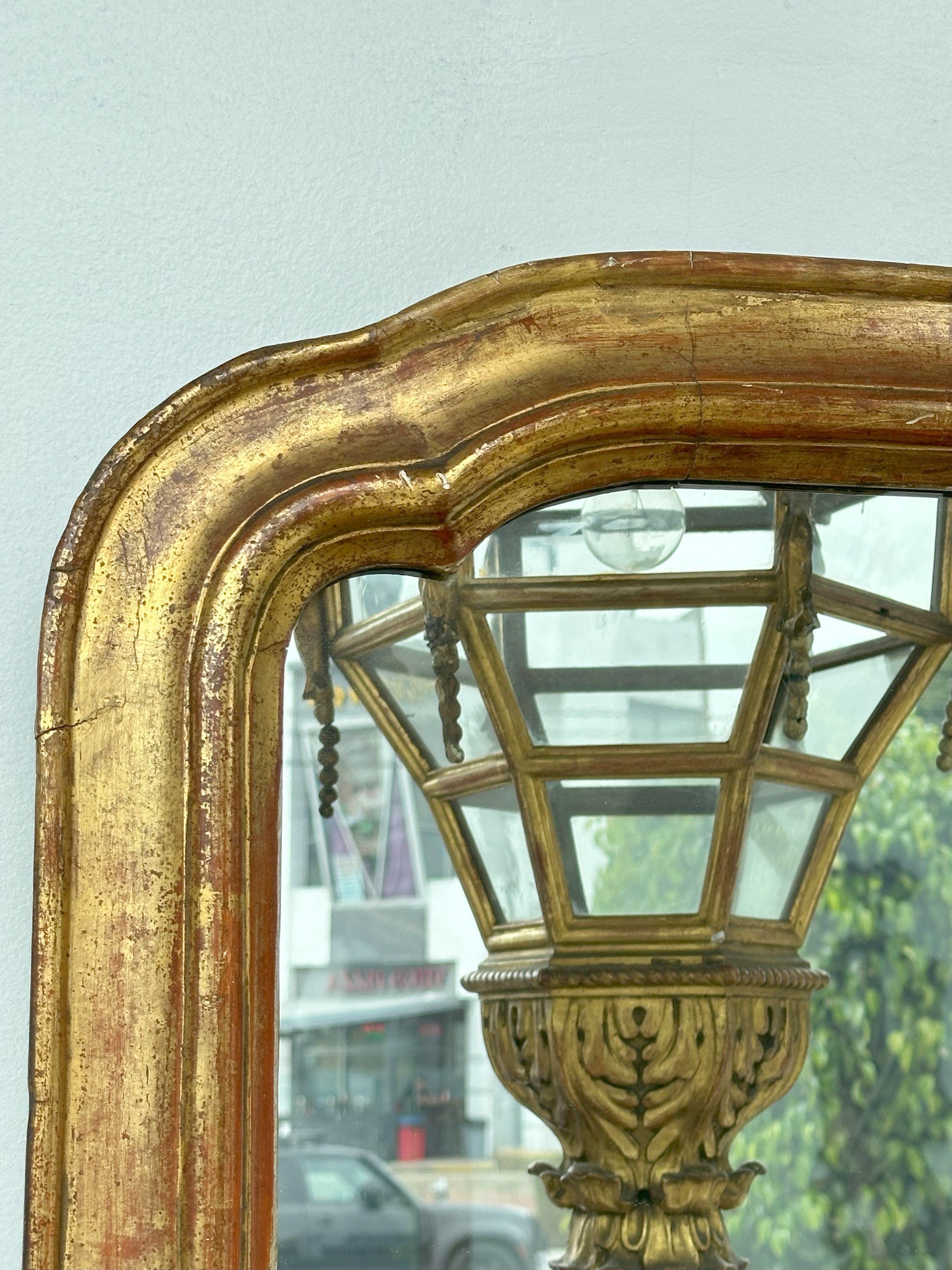 XIX secolo Specchio italiano in legno dorato - CIRCA 1800 in vendita