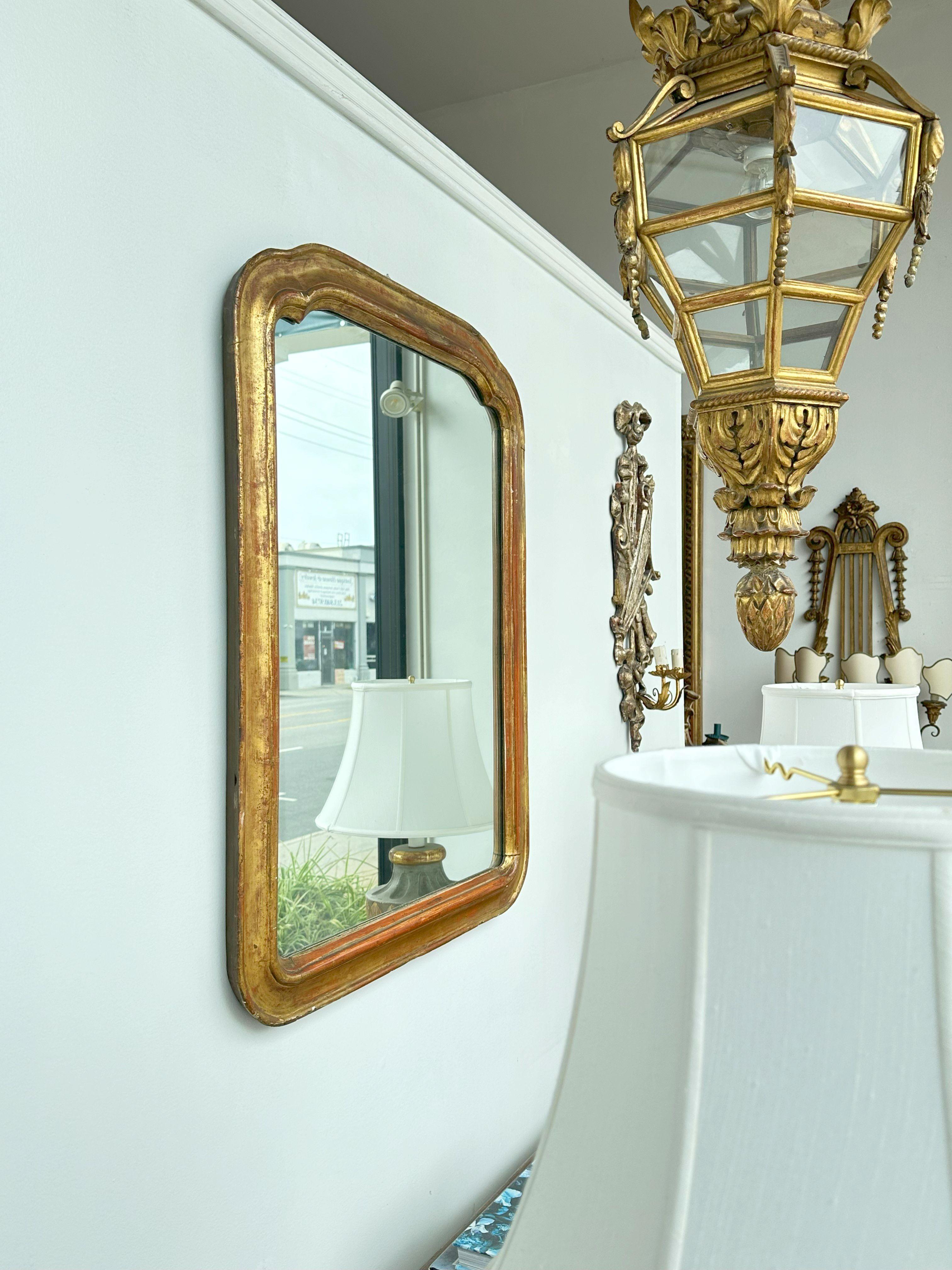 Specchio italiano in legno dorato - CIRCA 1800 in vendita 1