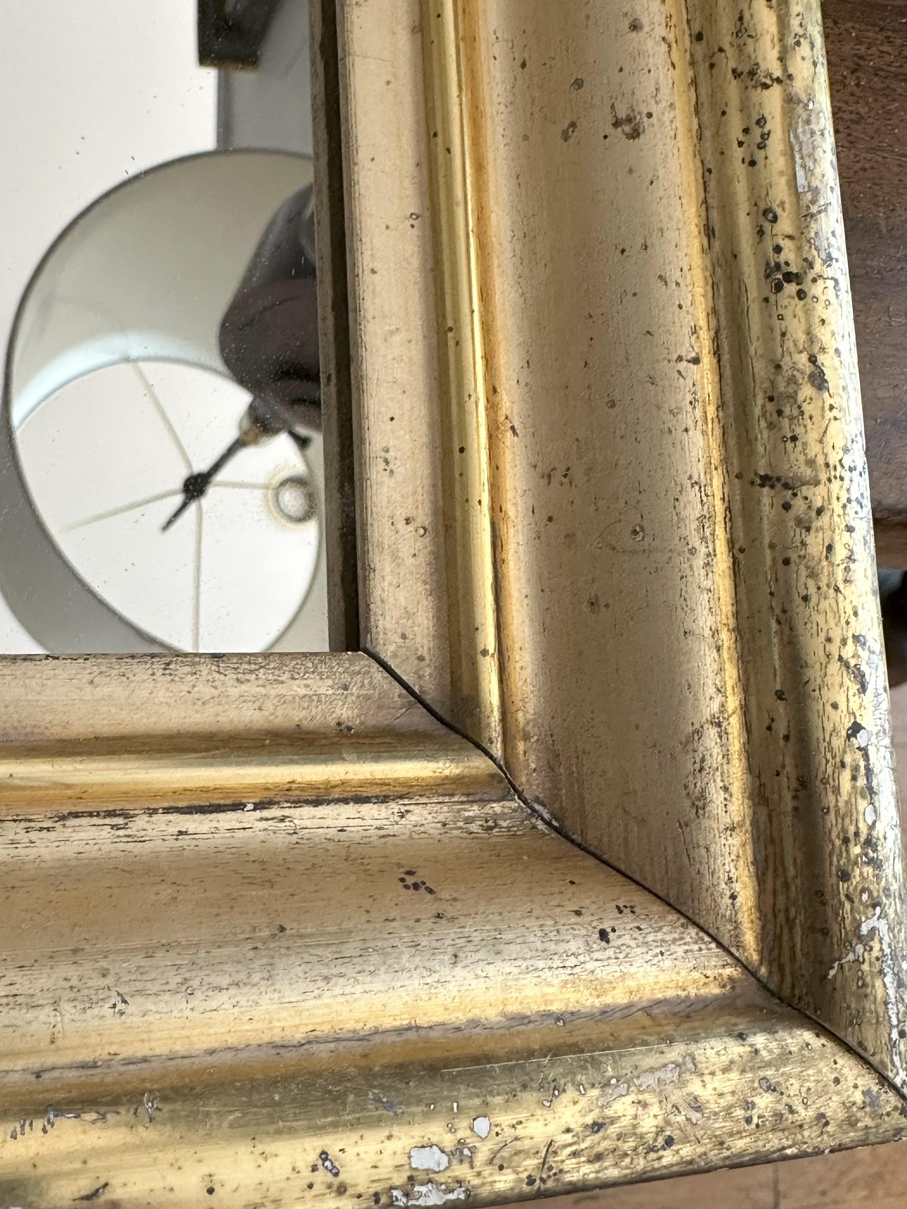 Italiano Specchio italiano in legno dorato - CIRCA 1880 in vendita