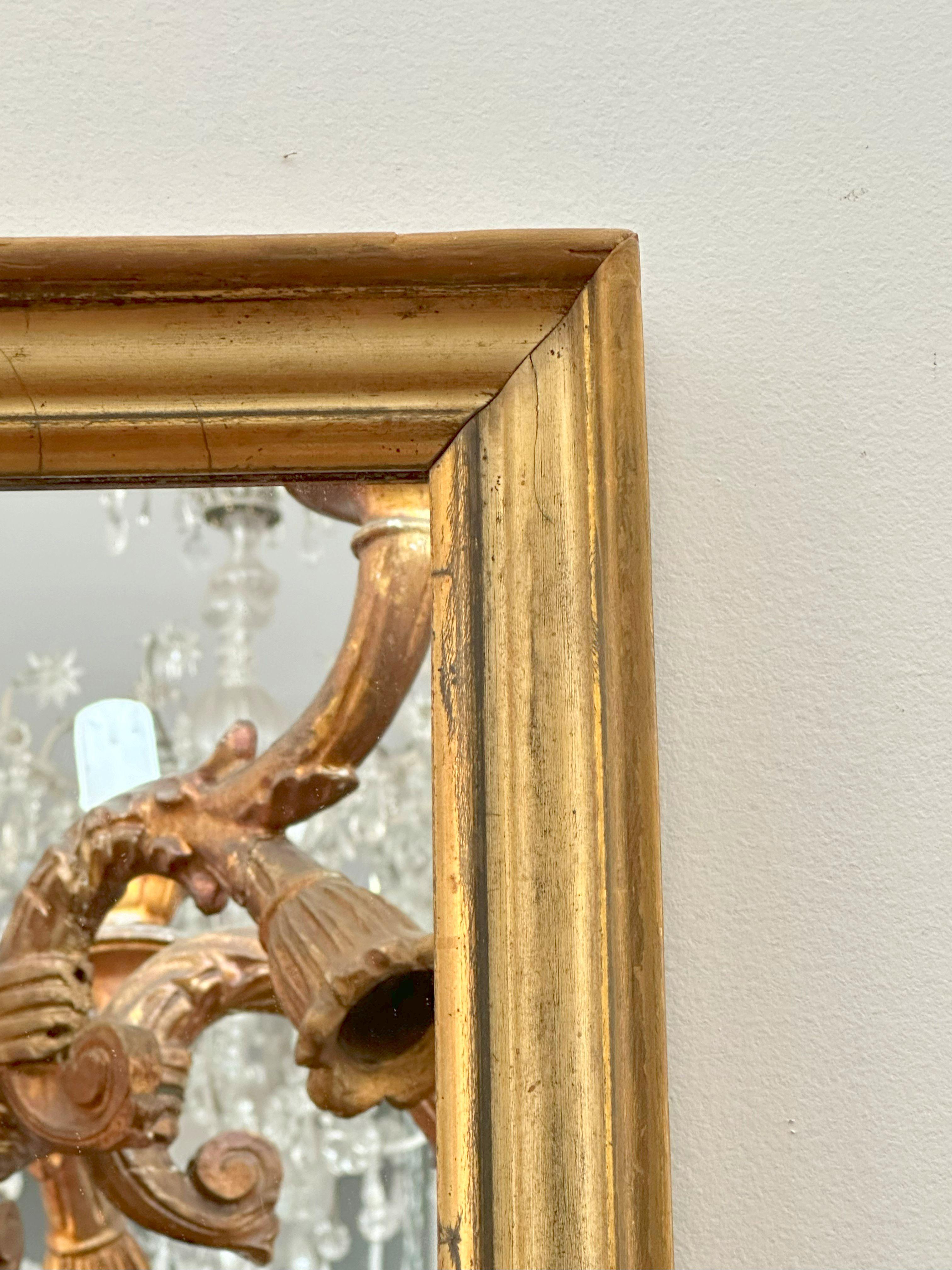 Italiano Specchio italiano in legno dorato - CIRCA 1880 in vendita