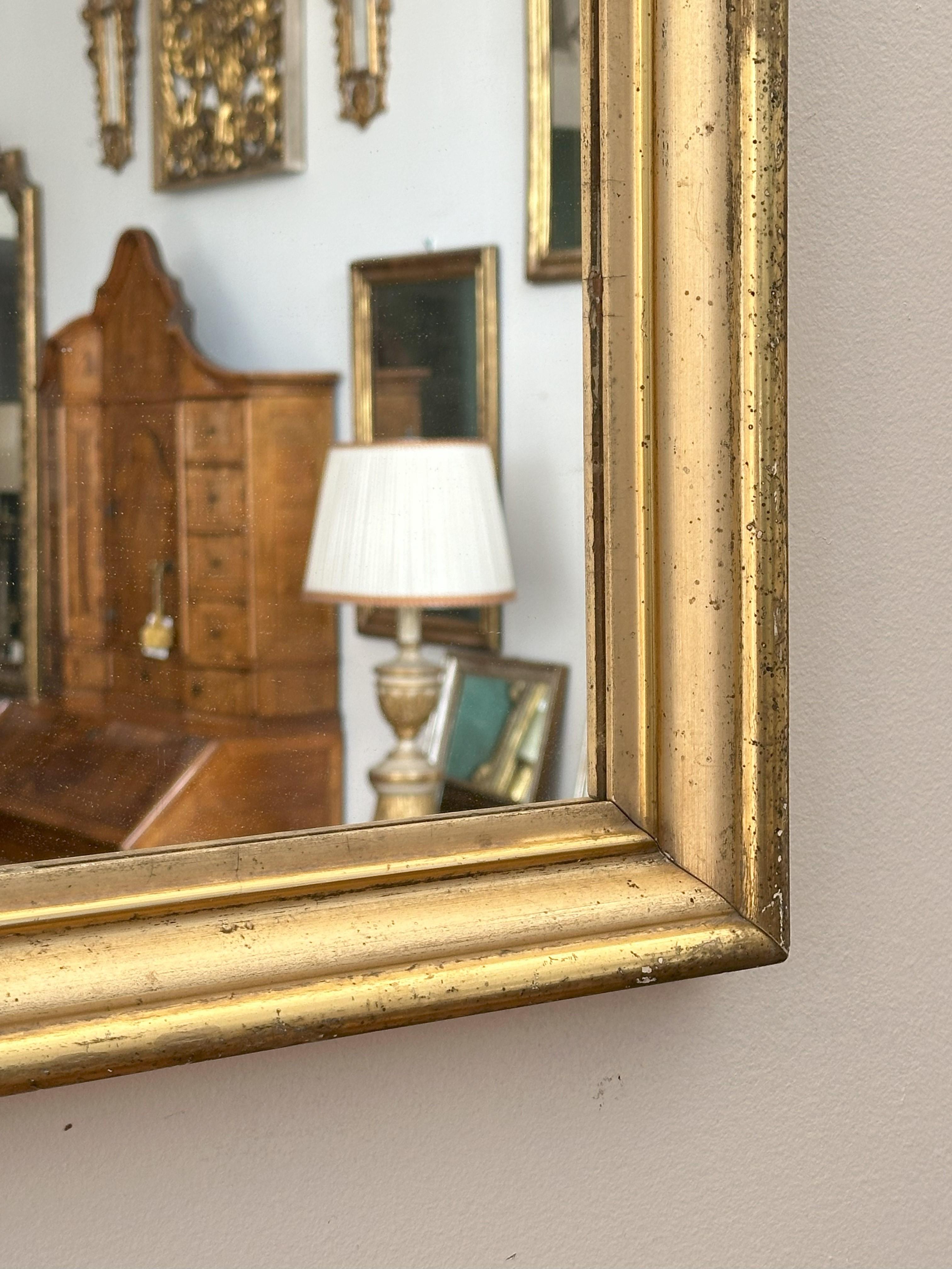 Intagliato Specchio italiano in legno dorato - CIRCA 1880 in vendita