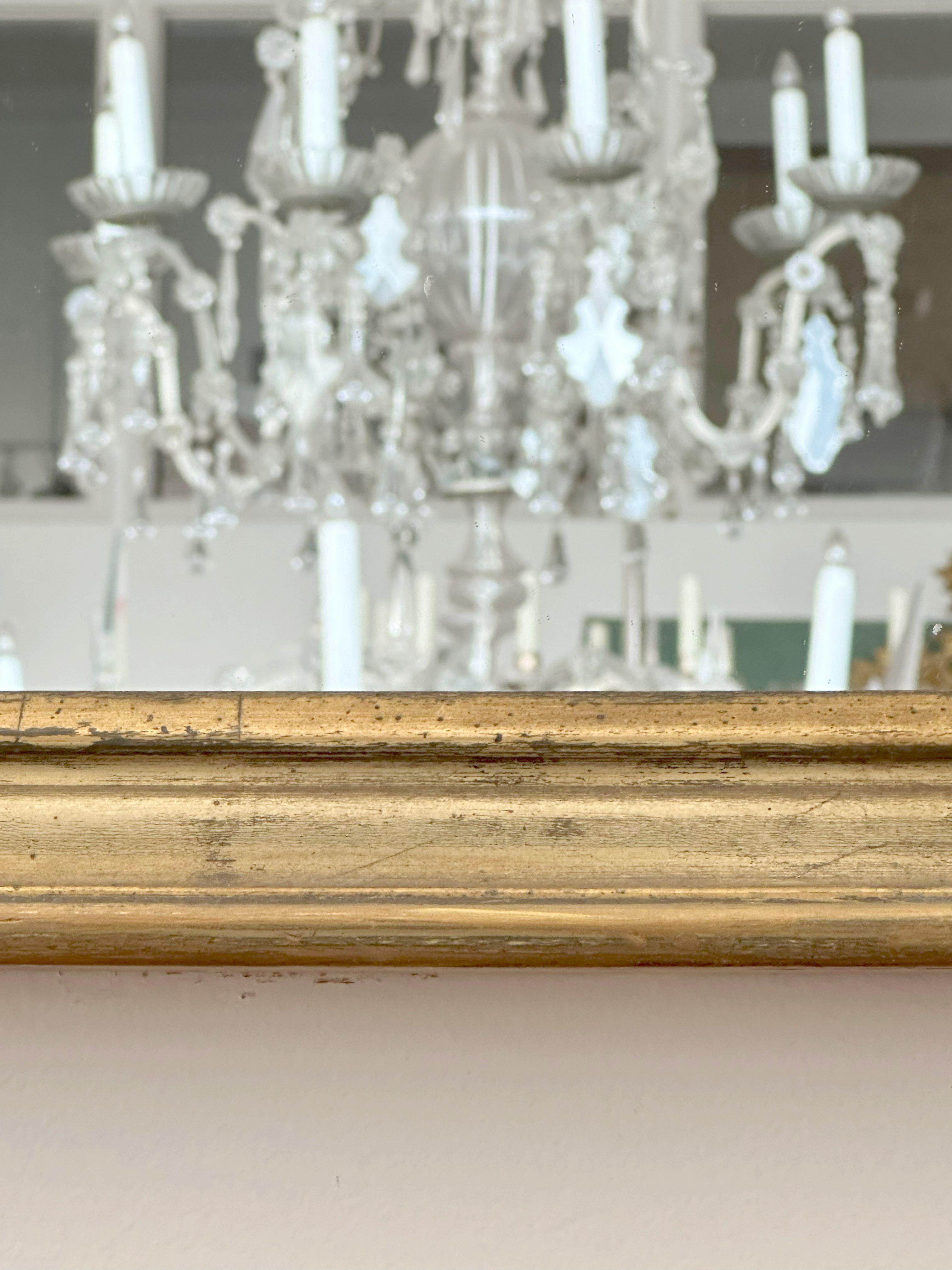 Intagliato Specchio italiano in legno dorato - CIRCA 1880 in vendita