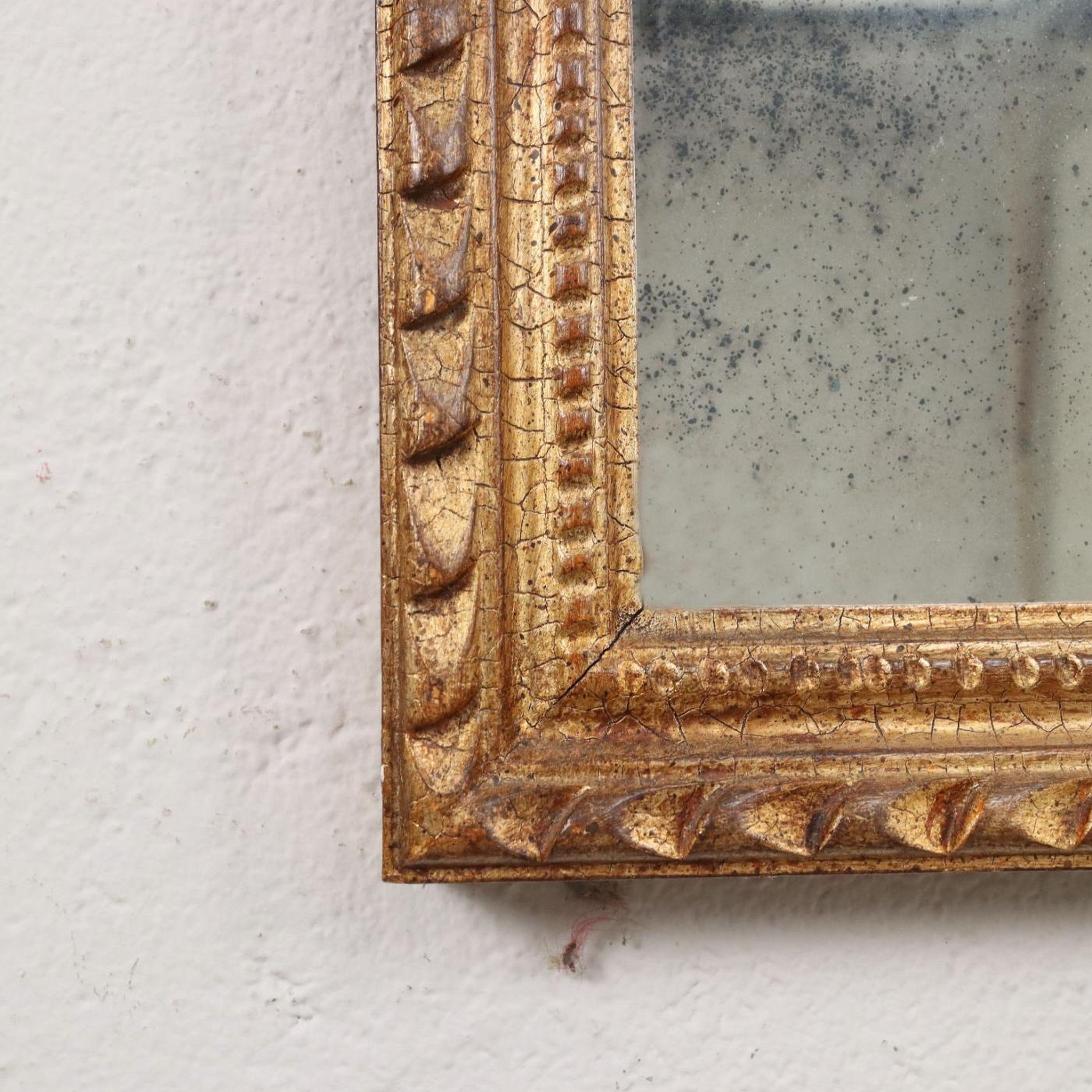 XIX secolo Specchio italiano in legno dorato - CIRCA 1880 in vendita