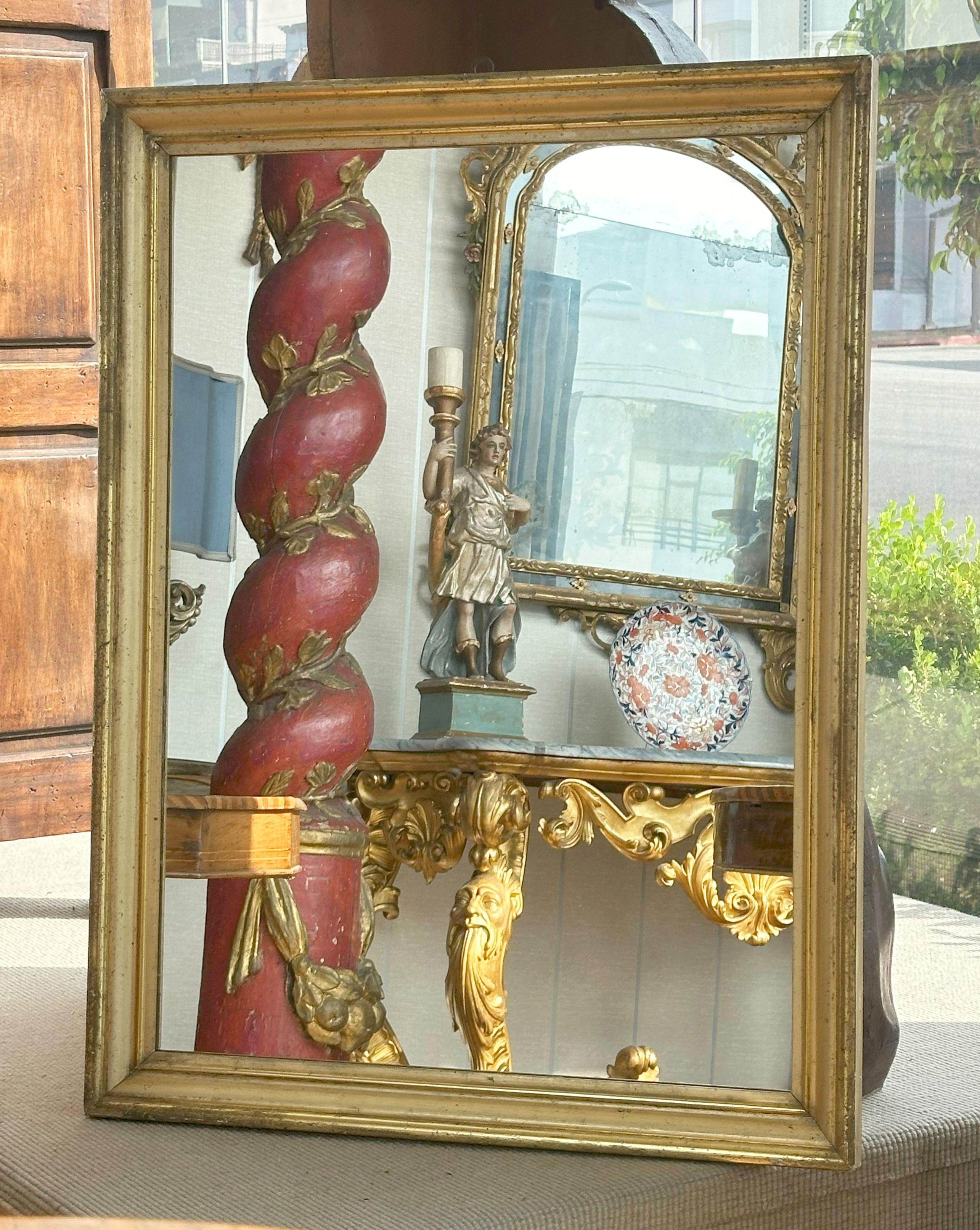 XIX secolo Specchio italiano in legno dorato - CIRCA 1880 in vendita