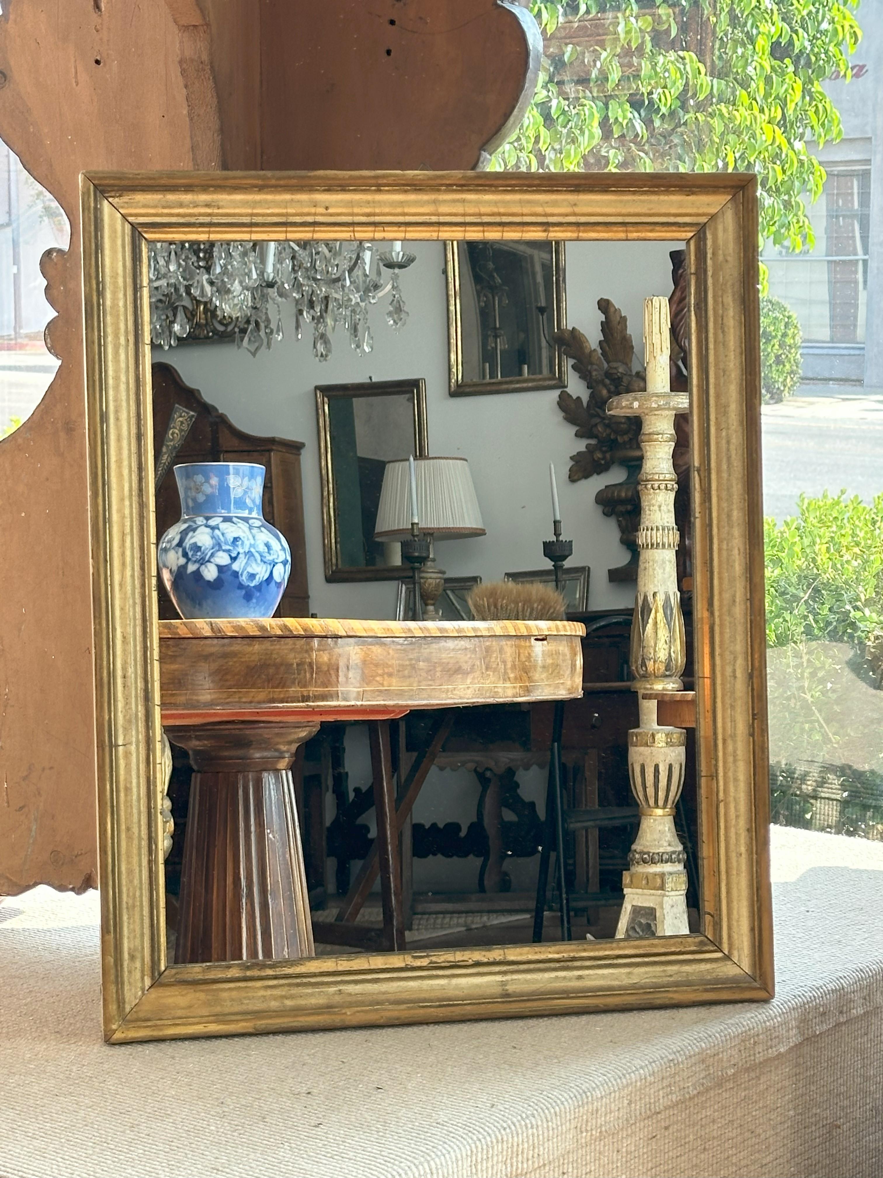 XIX secolo Specchio italiano in legno dorato - CIRCA 1880 in vendita