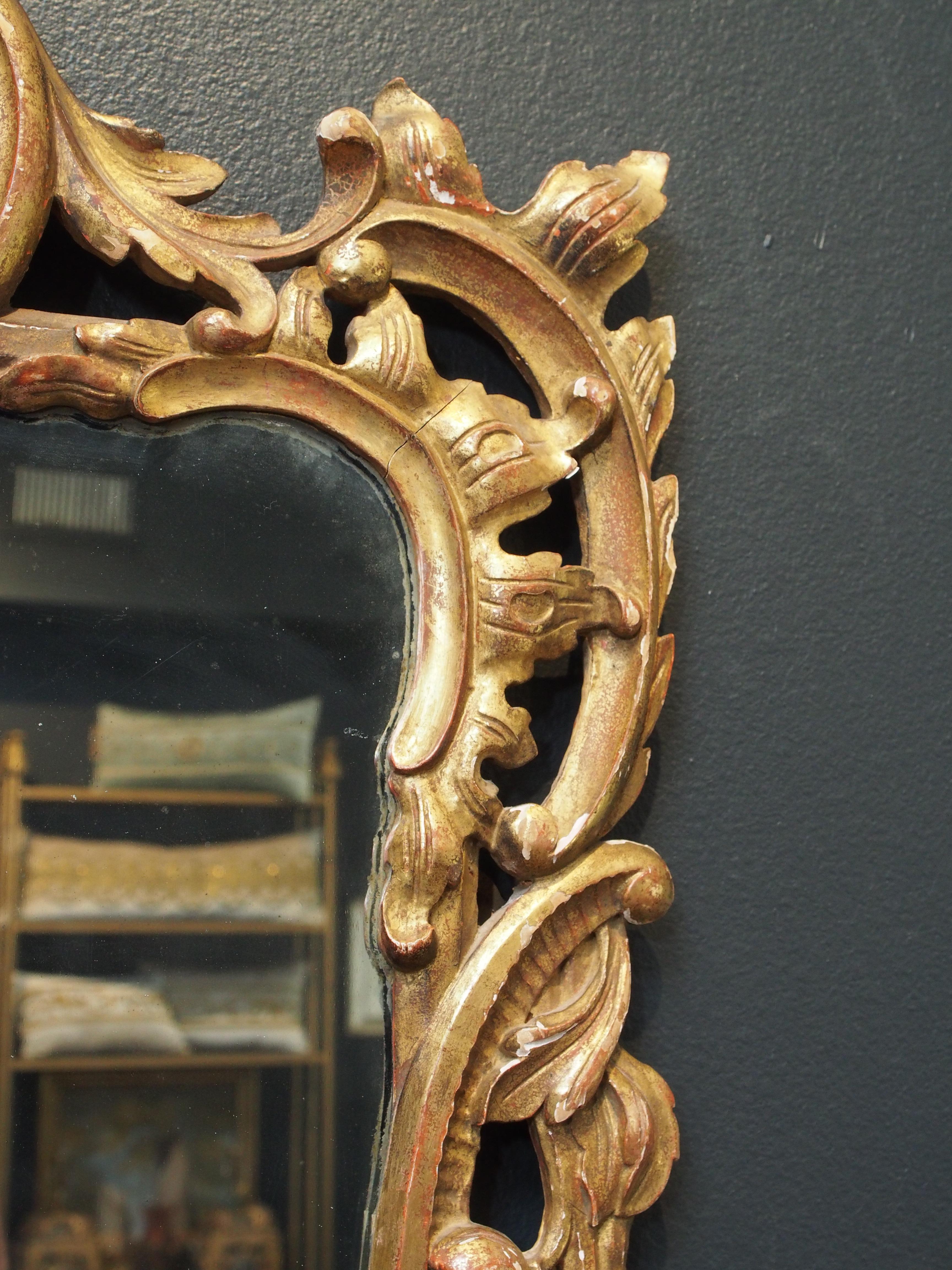 Italian Giltwood Mirror In Good Condition For Sale In New Orleans, LA