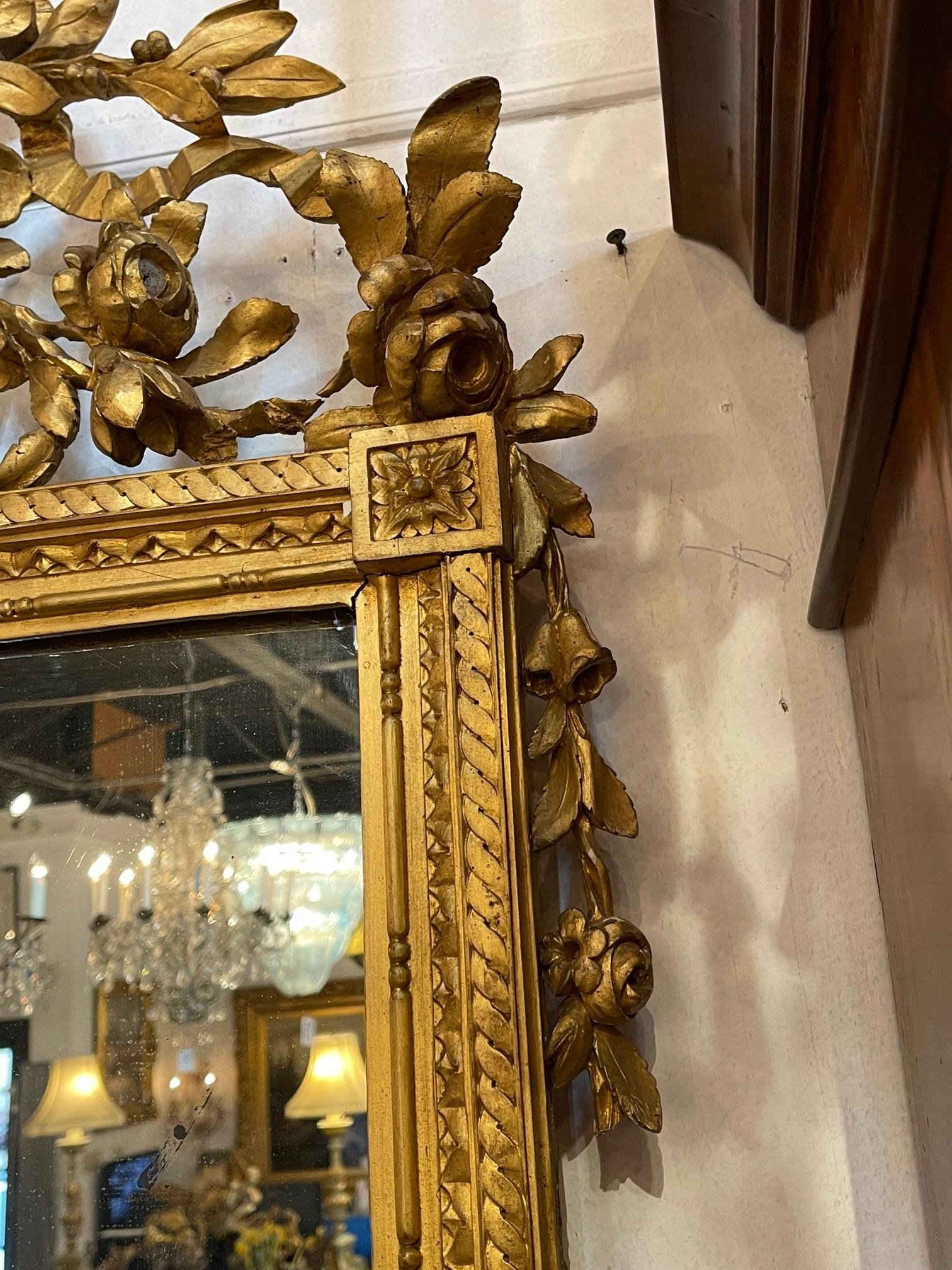 Late 18th Century Italian Giltwood Mirror