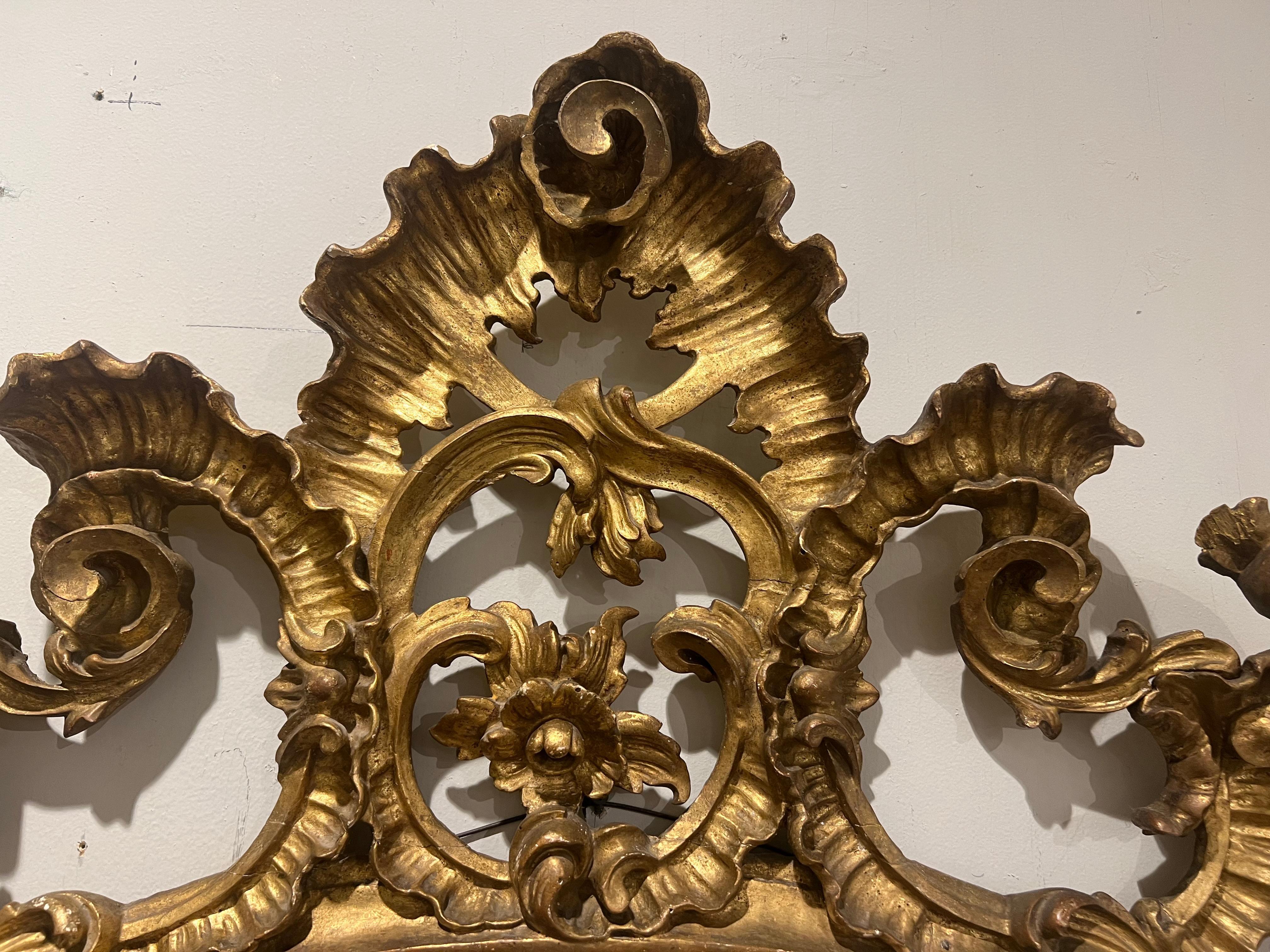 19th Century Italian Giltwood Mirror For Sale