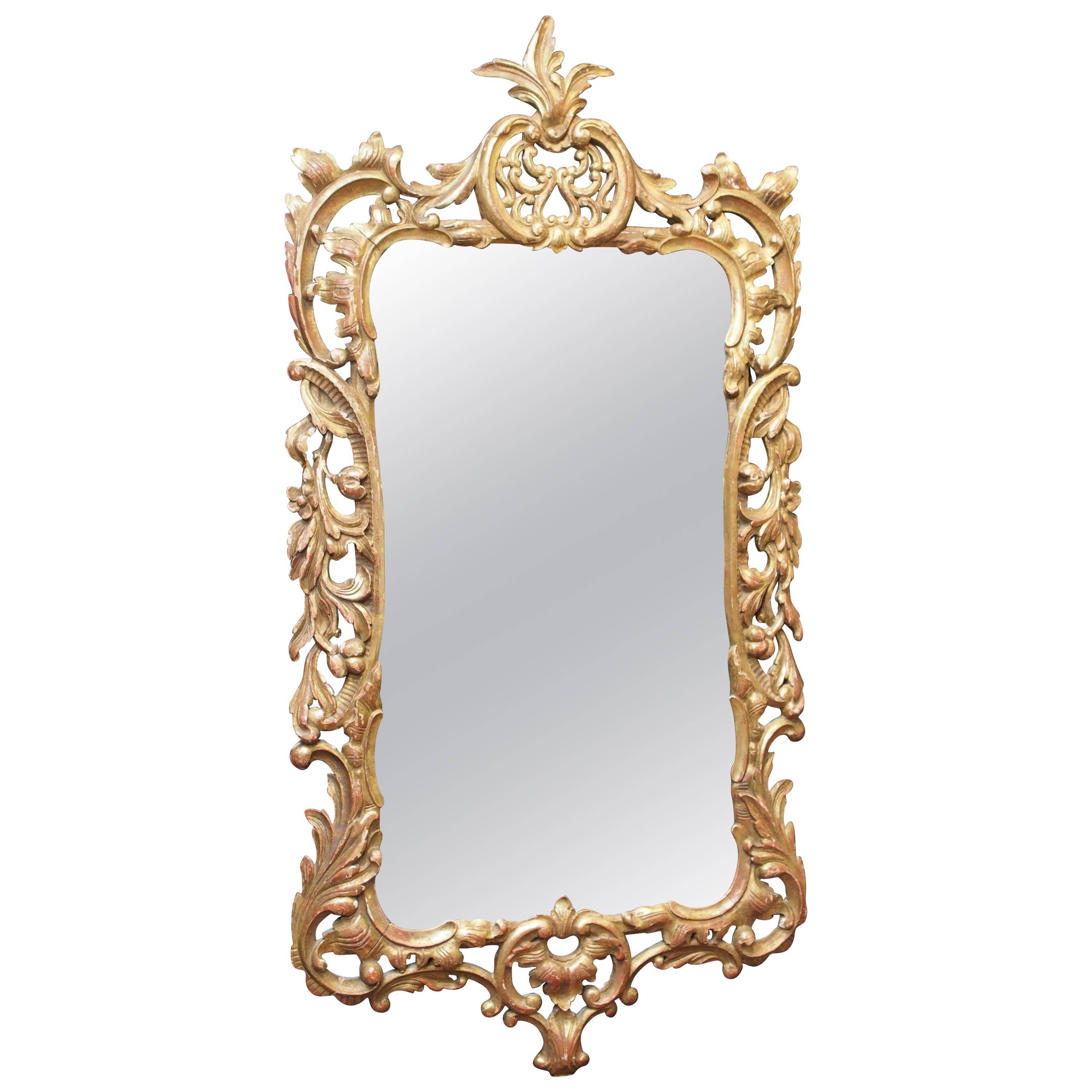 Italian Giltwood Mirror For Sale