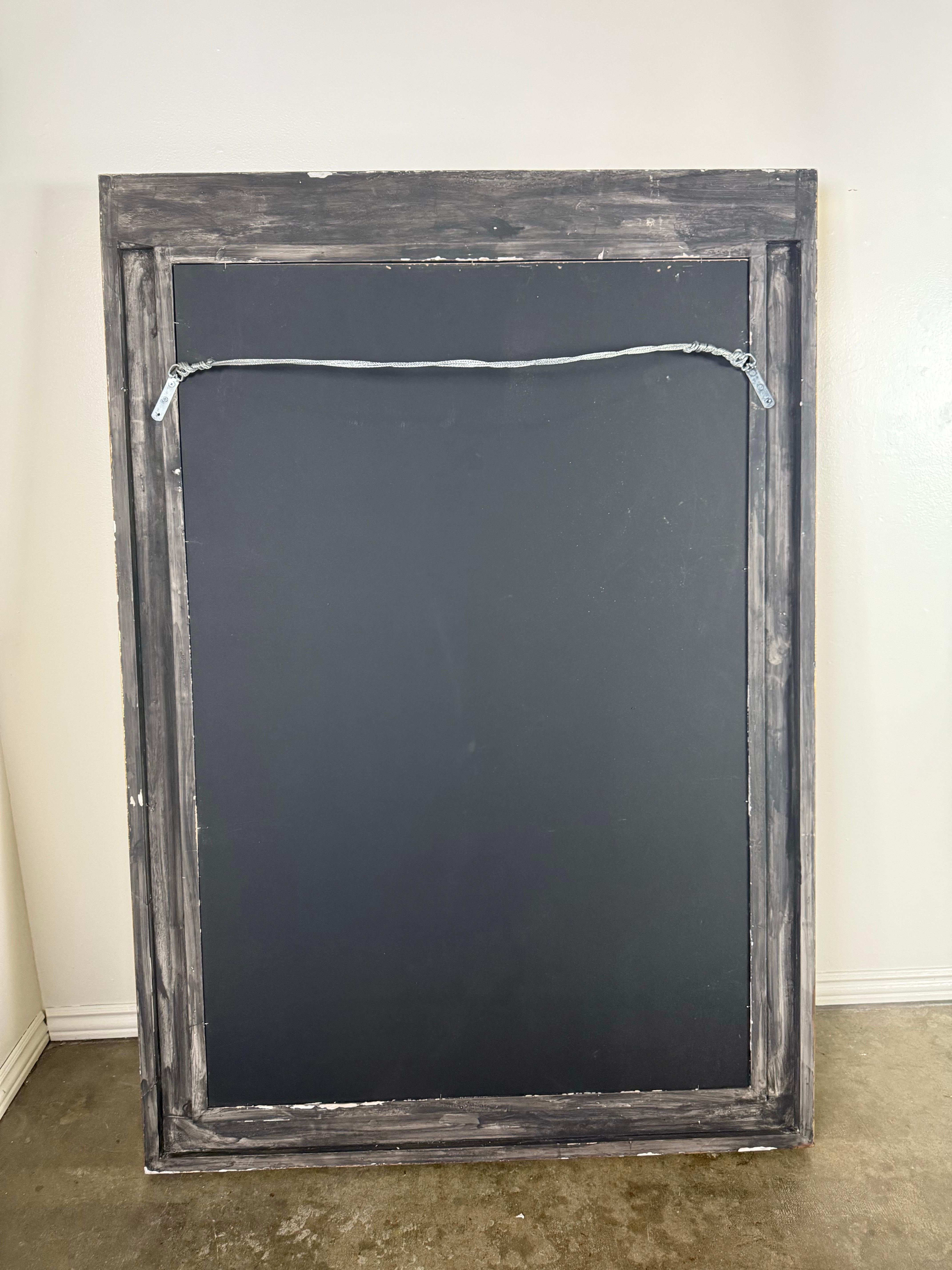 Specchio in legno d'orato italiano con vetro ossidato profondo in vendita 4