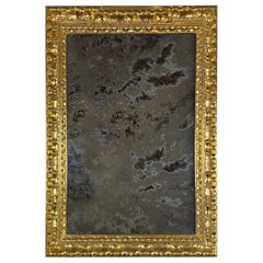 Italian Giltwood Mirror with Deep Oxidized Glass
