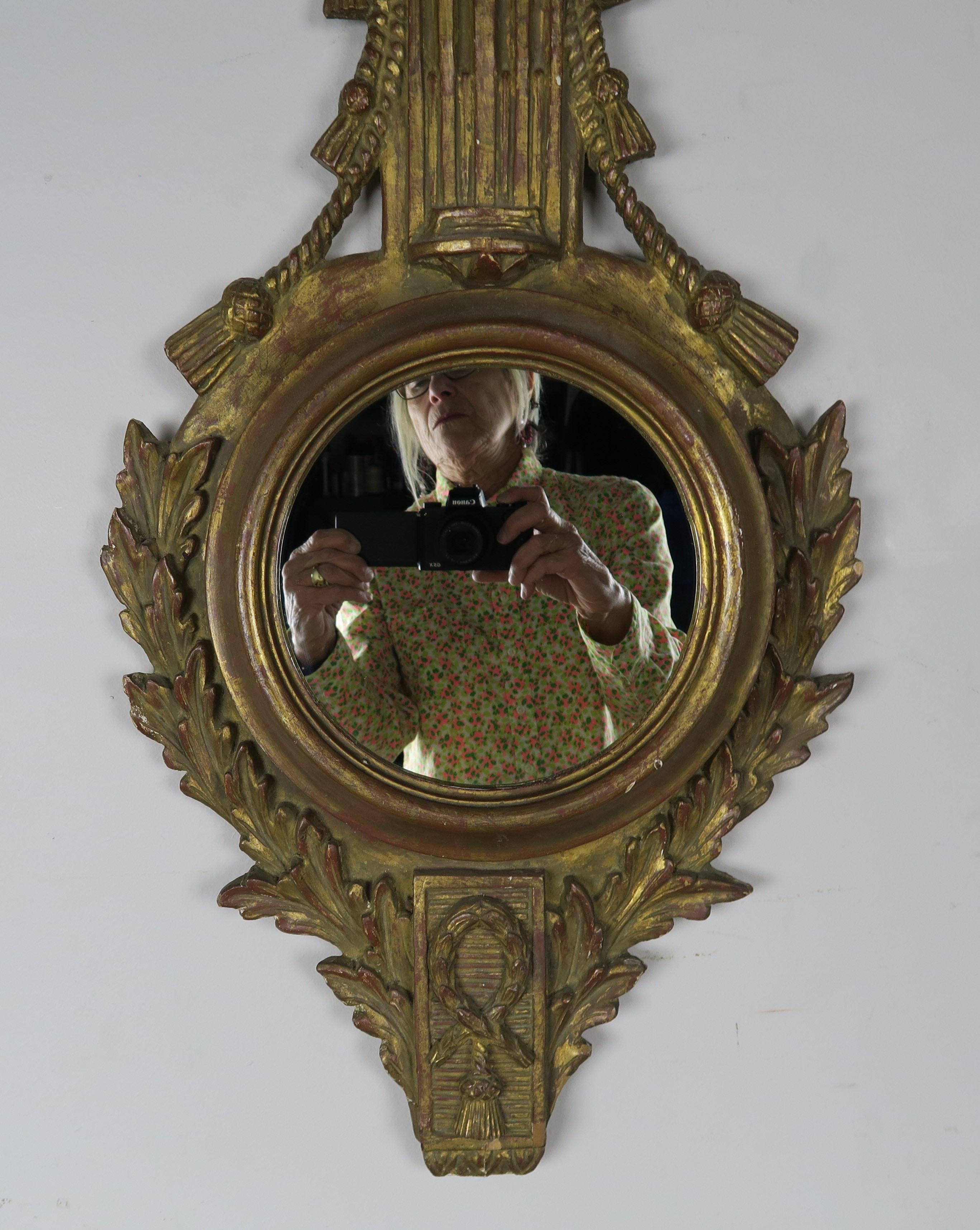 Italian Giltwood Mirror with Tassels 6