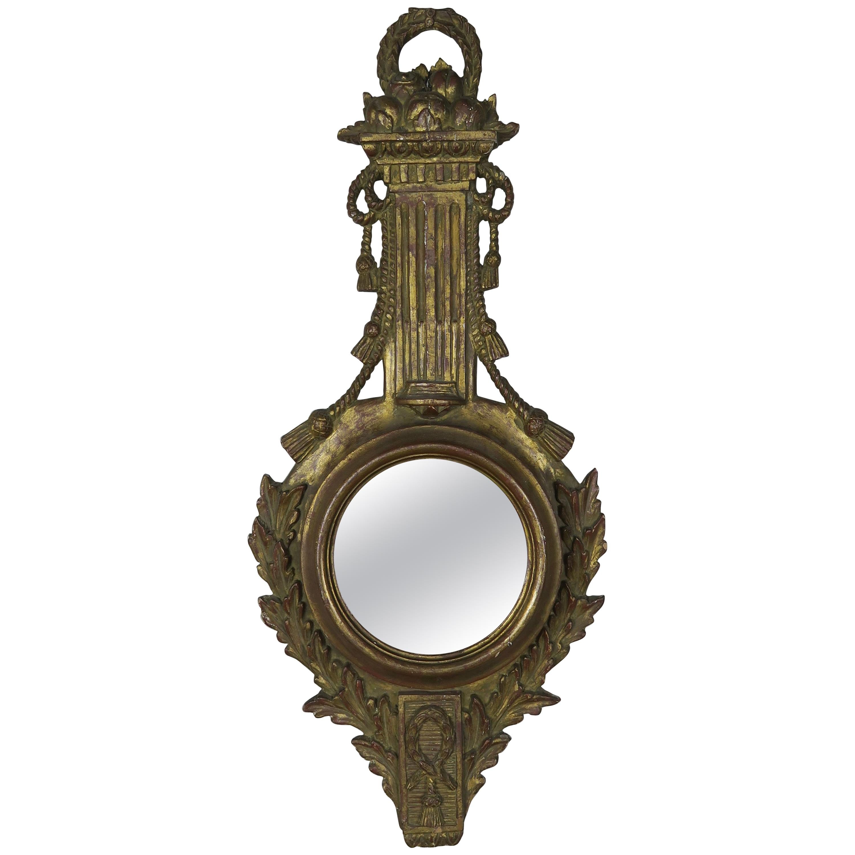 Italian Giltwood Mirror with Tassels