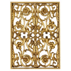 Panneau d'ornement de porte en bois doré italien - Vers 1740