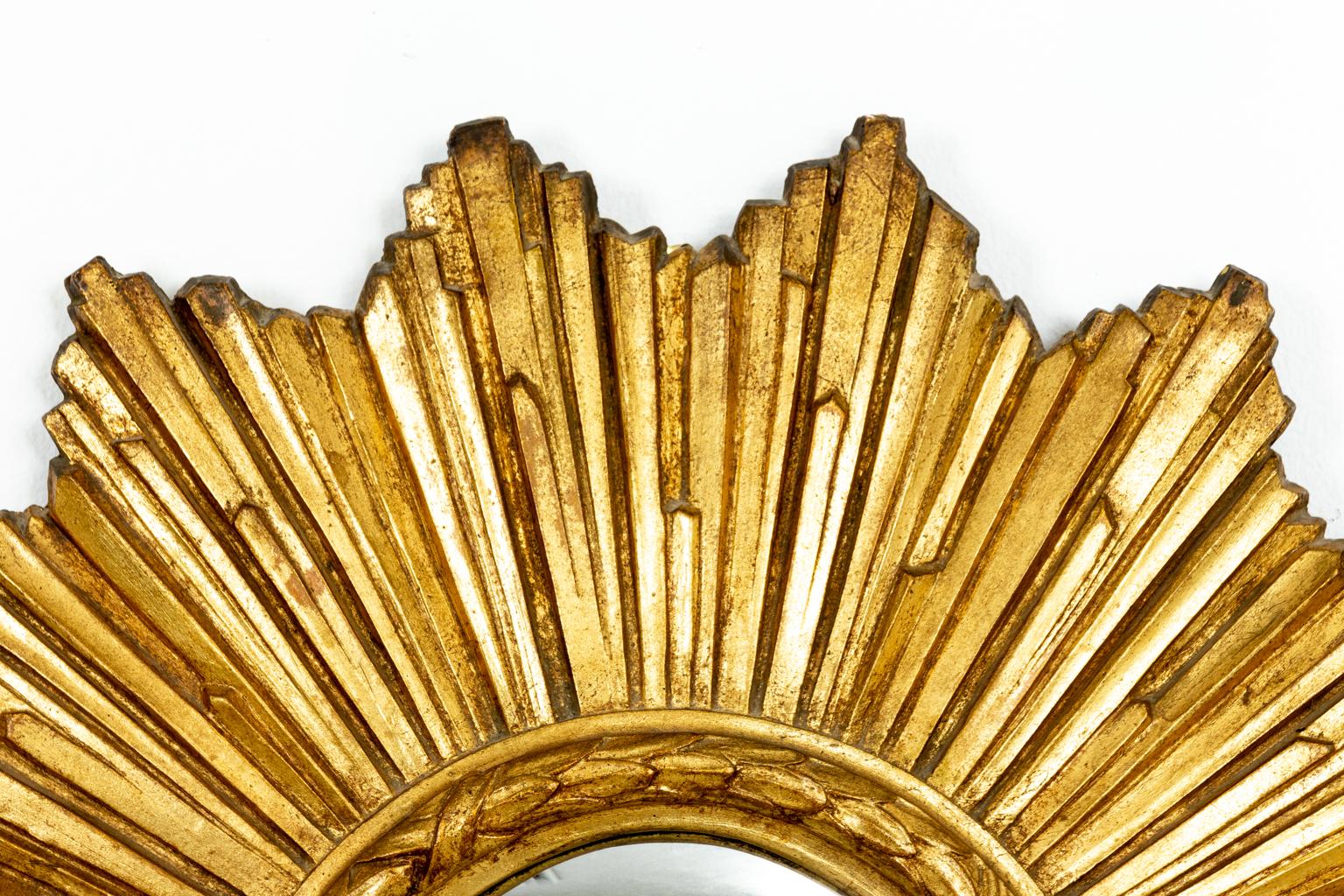 Early 20th Century Italian Giltwood Starburst Mirror