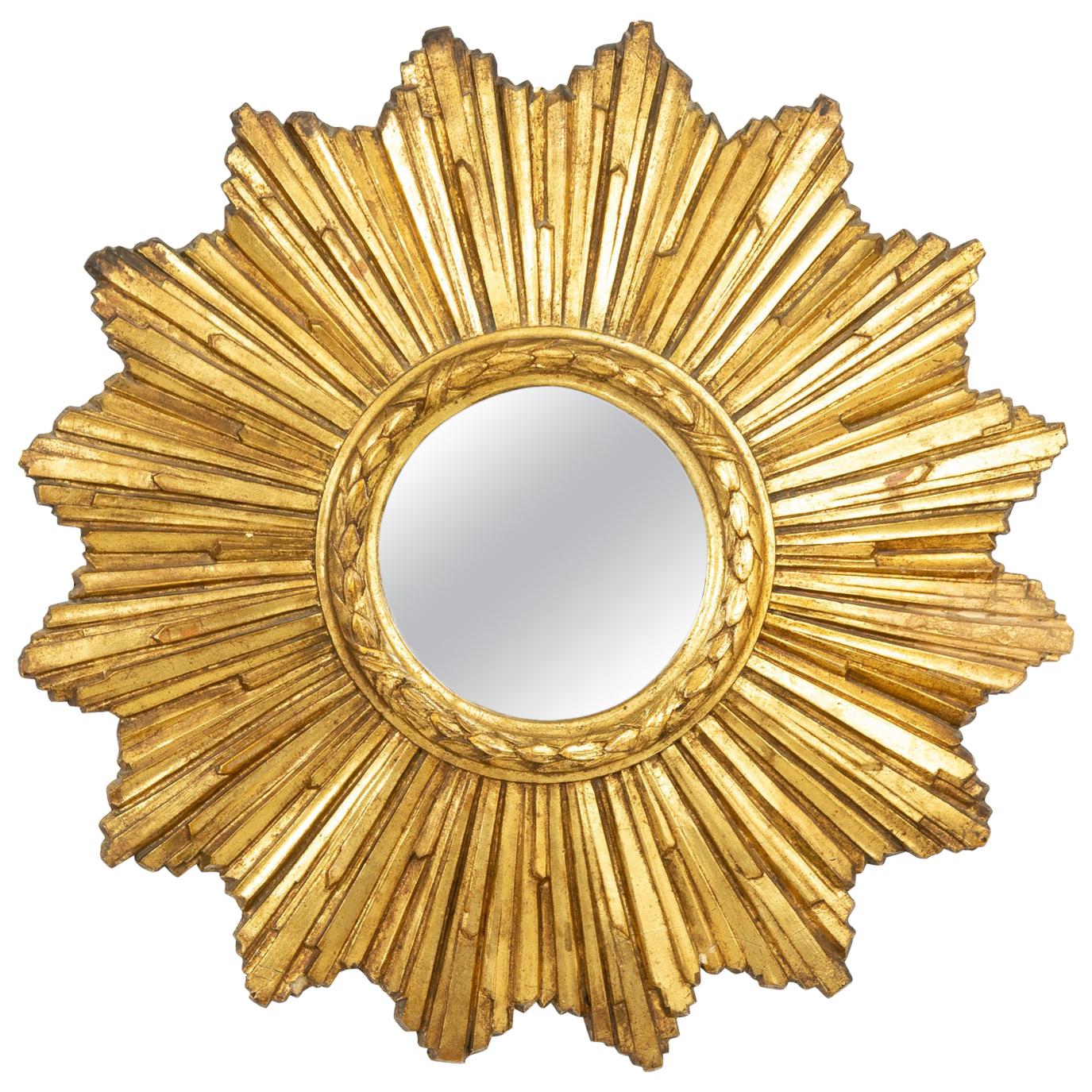 Italian Giltwood Starburst Mirror