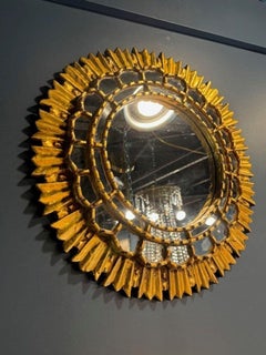 Italian Giltwood Sunburst Mirror