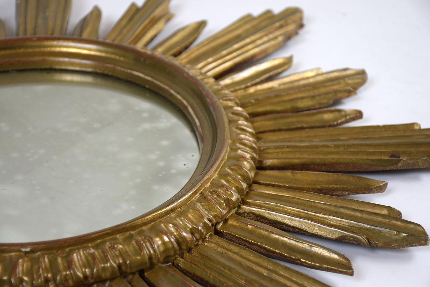 Italian Giltwood Sunburst Mirror 1