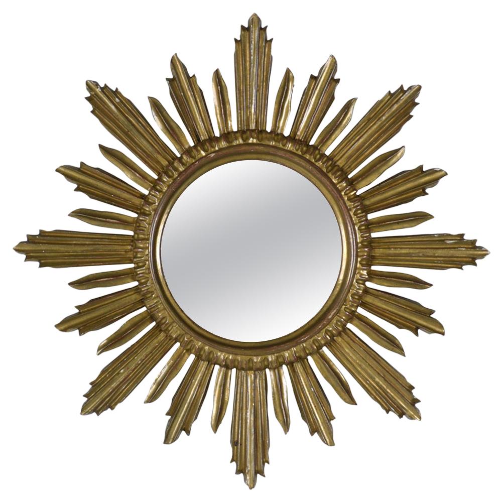 Italian Giltwood Sunburst Mirror
