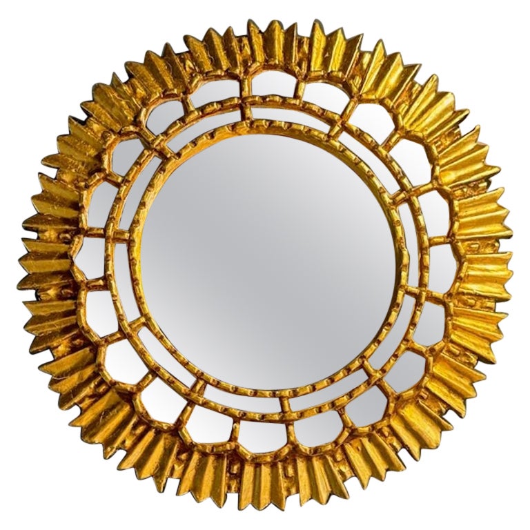 Italian Giltwood Sunburst Mirror