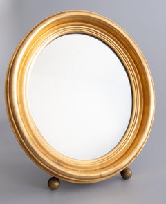 Italian Giltwood Vanity Dressing Table Easel Mirror, circa 1950