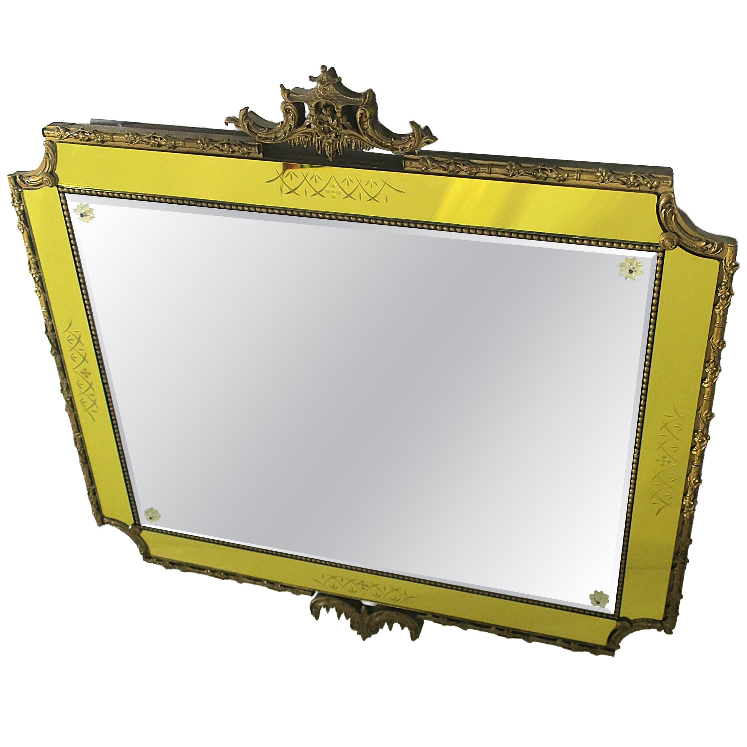 Italian Giltwood Wall Mirror, Rococo Style, Mid-20th Century, Italy