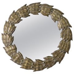 Italian Giltwood Wreath Shaped Mirror