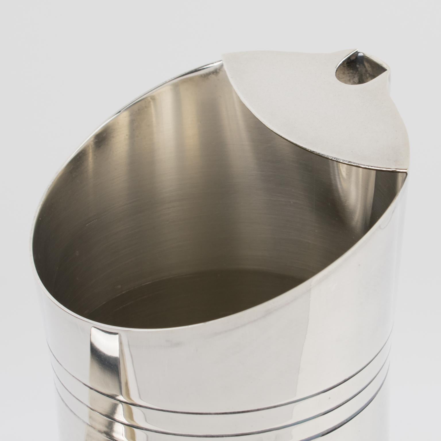 Italian Giuliano Bossi Silver Plate Barware Cocktail Martini Pitcher 5