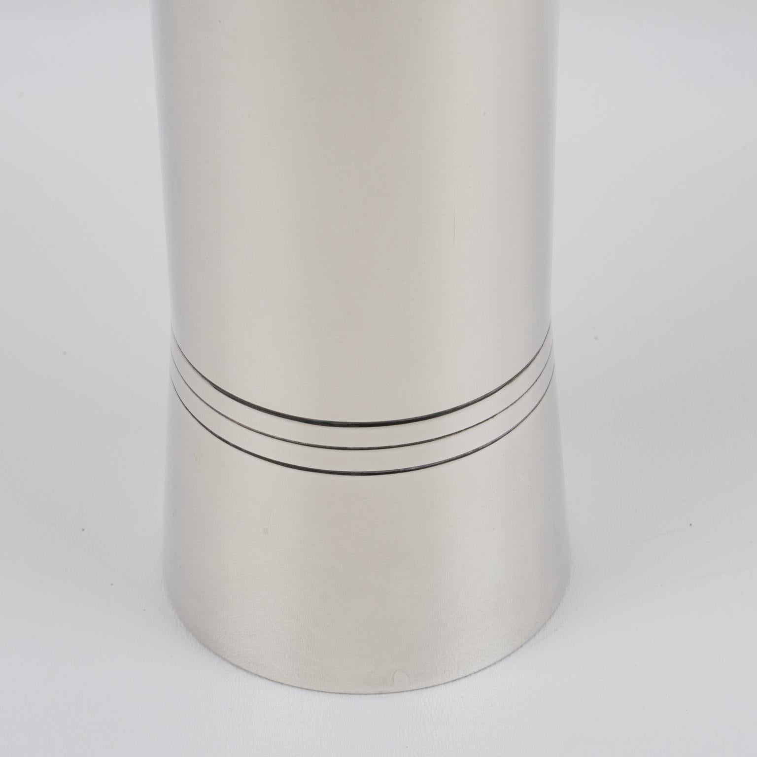 Italian Giuliano Bossi Silver Plate Barware Cocktail Martini Pitcher 7