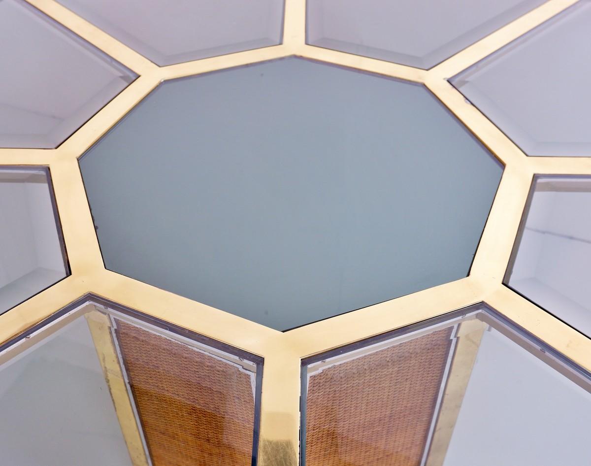 Late 20th Century Italian Glam Octagonal Dining Table by Romeo Rega, 1970s