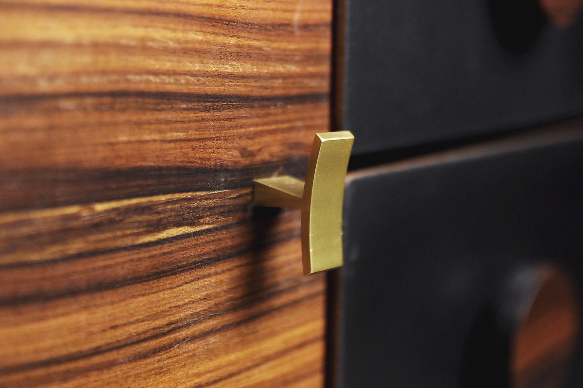 Italian Glamour Burl Rosewood Sideboard with Drawers, 1960s 3