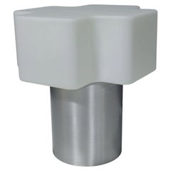 Italian Glass and Aluminum Table Lamp Made in Italy
