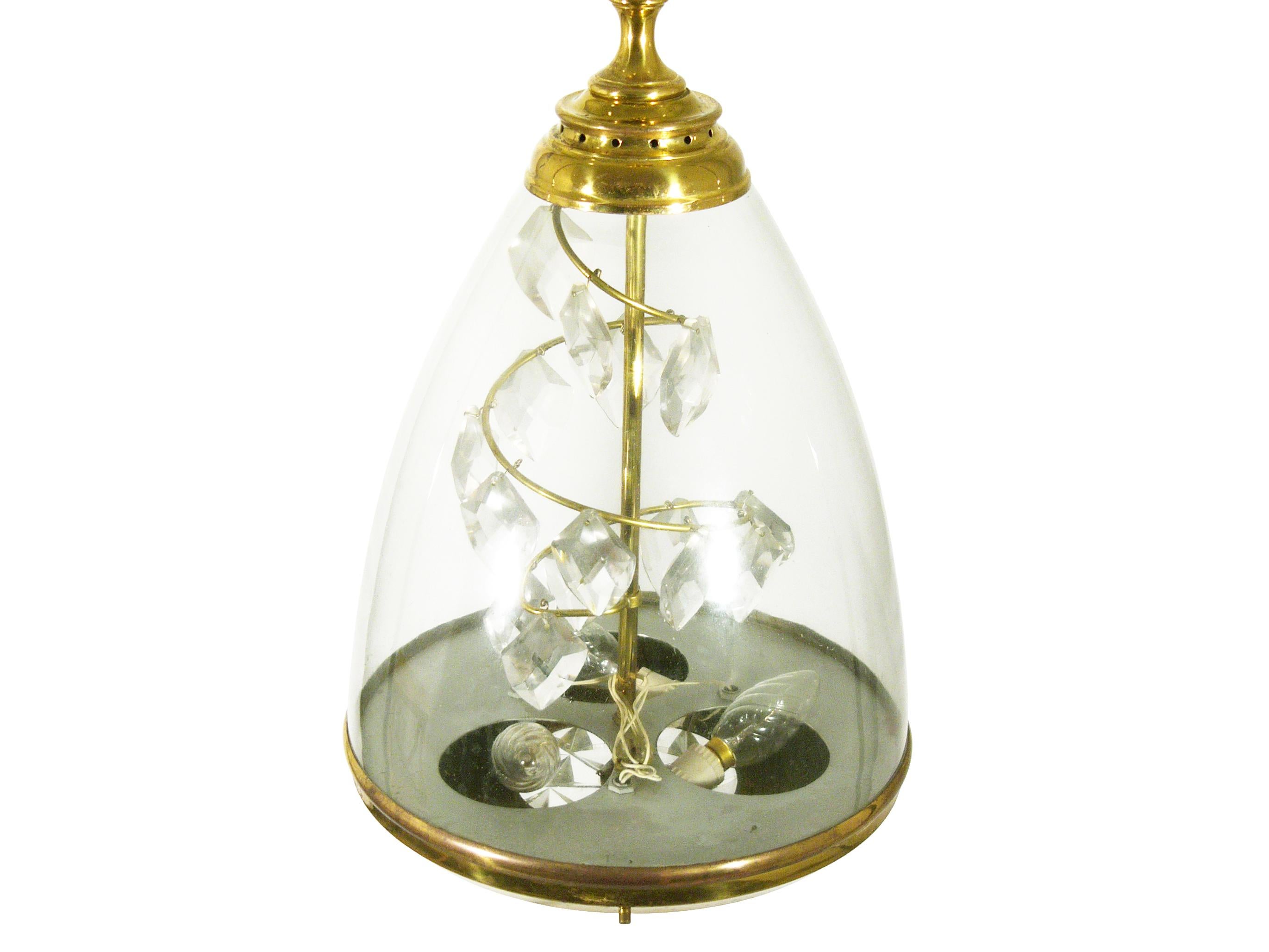 Pendentif italien en verre et laiton des années 1950 dans le style d'Azucena en vente 6