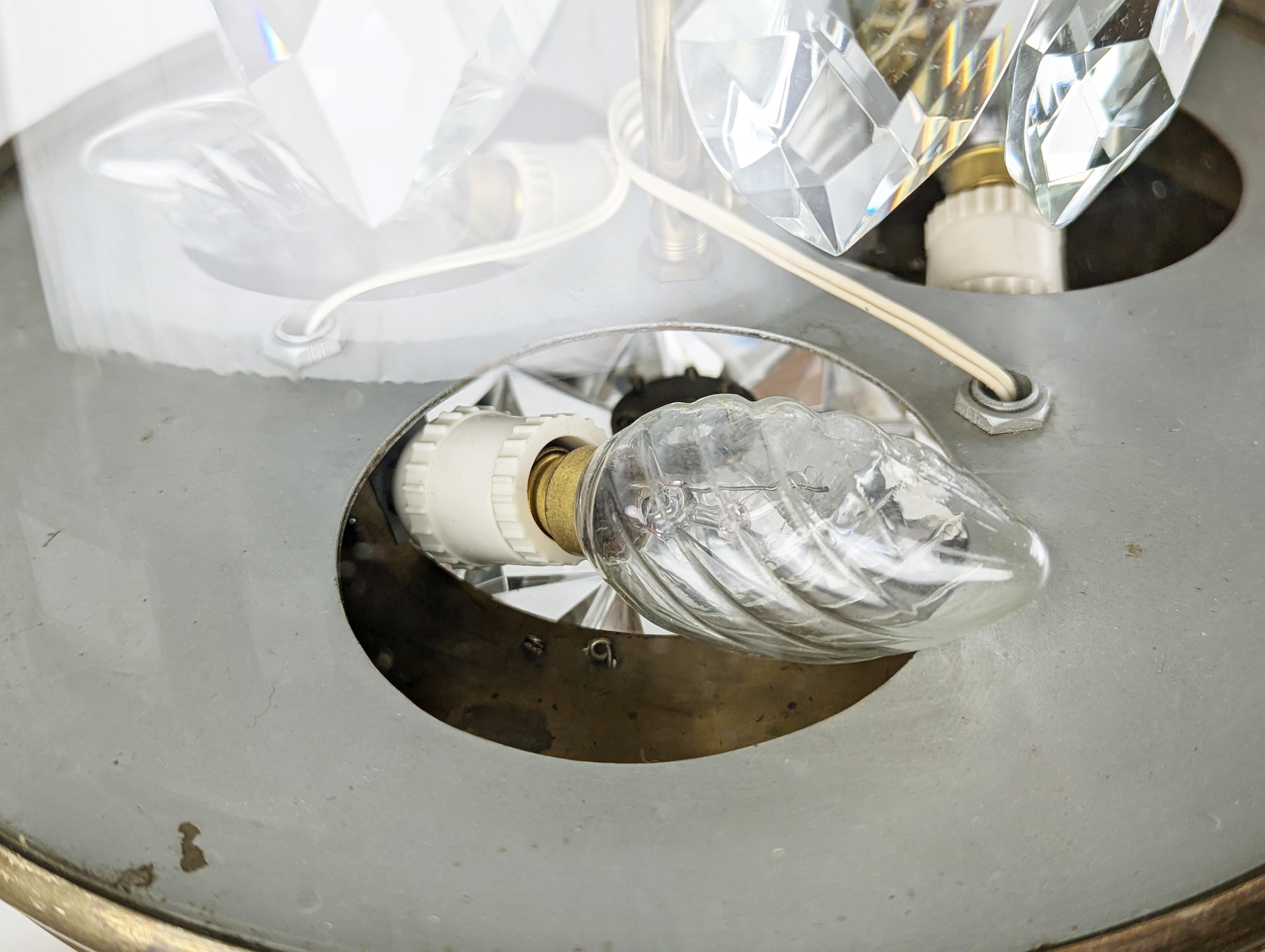 Pendentif italien en verre et laiton des années 1950 dans le style d'Azucena en vente 8