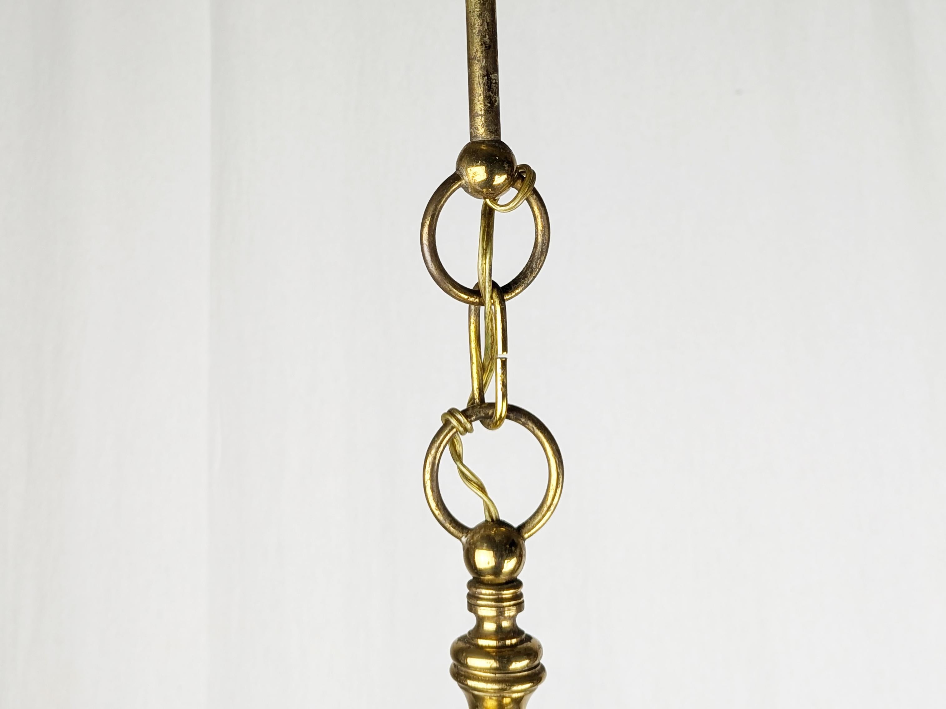 Pendentif italien en verre et laiton des années 1950 dans le style d'Azucena en vente 1