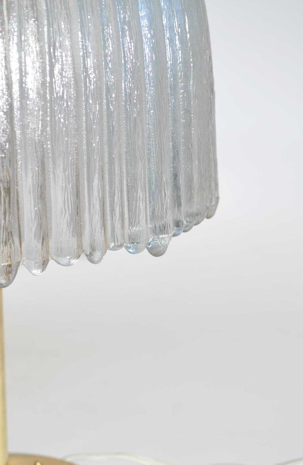 Italienische Tischlampe aus Glas und Messing Murano, 1960er Jahre (20. Jahrhundert) im Angebot
