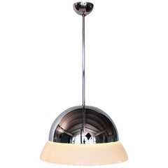 Italian Glass and Chrome Pendant Lamp CIRENE by Vico Magistretti for Artemide