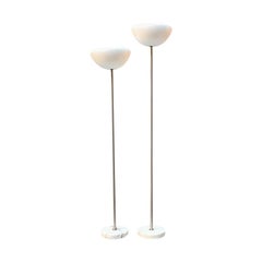 Lampadaires italiens en verre et marbre Papavero:: par A. Castiglioni pour Flos:: 1964