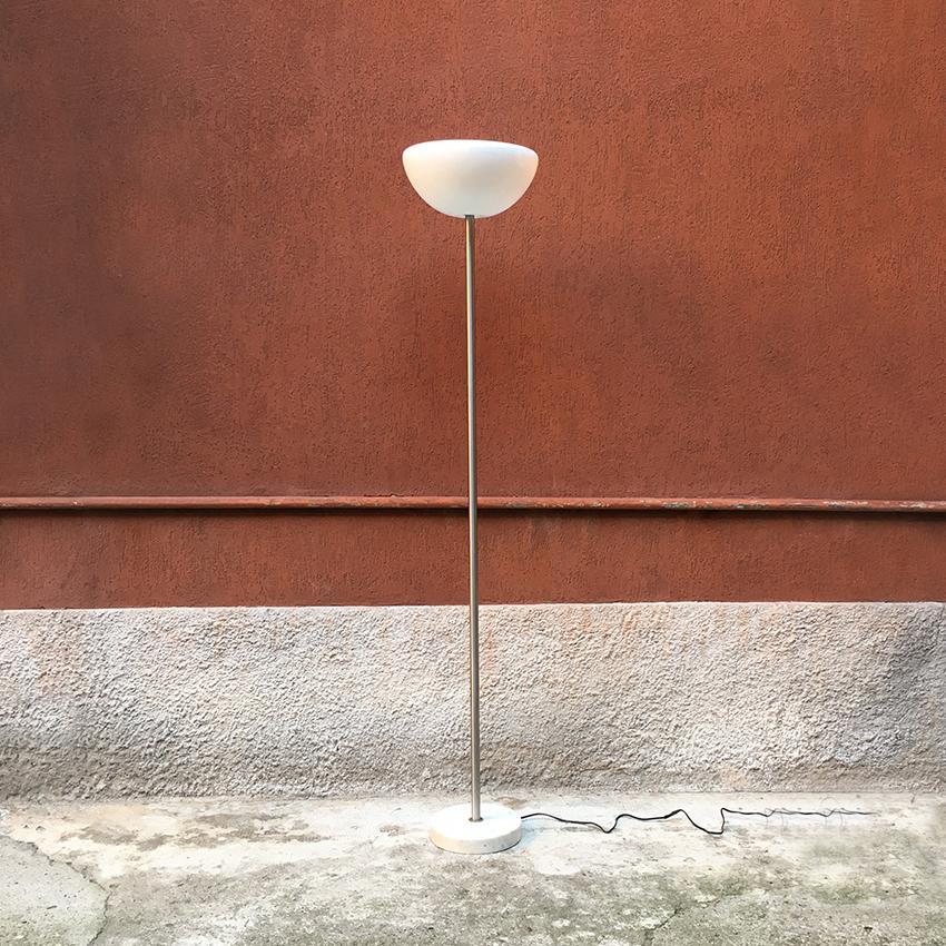 Italian Glass and Marble Floor Lamps Papavero, by A. Castiglioni for Flos, 1964 1