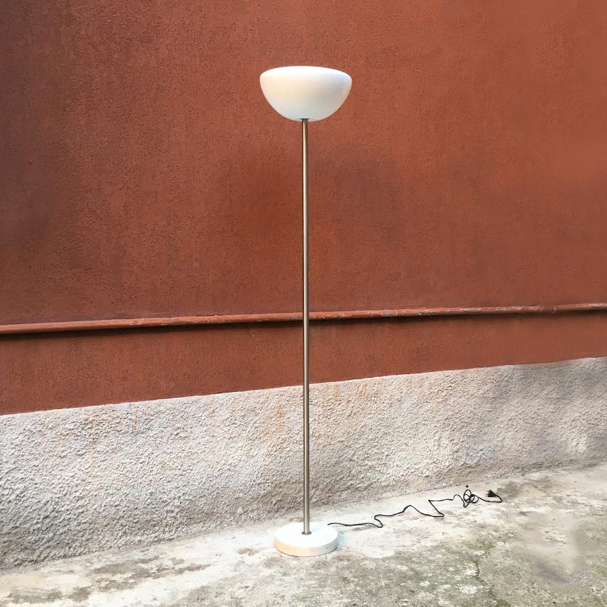 Italian Glass and Marble Floor Lamps Papavero, by A. Castiglioni for Flos, 1964 2